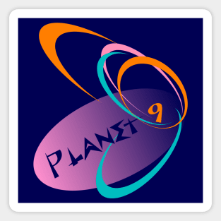 Planet Nine 1950s Logo Magnet